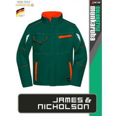   James & Nicholson COLORSTYLE DARKGREEN technikai softshell kabát - munkaruha