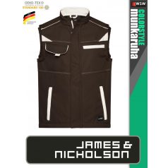   James & Nicholson COLORSTYLE BROWN technikai softshell mellény - munkaruha