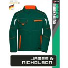 James & Nicholson COLORSTYLE DARKGREEN technikai bélelt softshell kabát - munkaruha