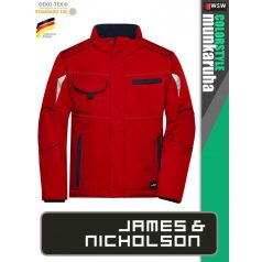   James & Nicholson COLORSTYLE RED technikai bélelt softshell kabát - munkaruha