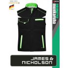 James & Nicholson COLORSTYLE BLACK technikai bélelt softshell mellény - munkaruha