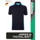 James & Nicholson COLORSTYLE NAVY technikai kétszínű galléros póló - munkaruha