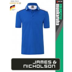  James & Nicholson COLORSTYLE ROYAL technikai kétszínű galléros póló - munkaruha