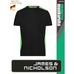   James & Nicholson COLORSTYLE BLACK technikai kétszínű póló - munkaruha