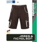 James & Nicholson COLORSTYLE BROWN technikai pamutgazdag rövidnadrág - munkaruha