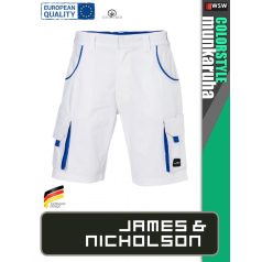James & Nicholson COLORSTYLE WHITE technikai pamutgazdag deréknadrág - munkaruha
