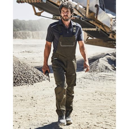 James & Nicholson SOLID RED technikai kopásálló kantárosnadrág - munkaruha