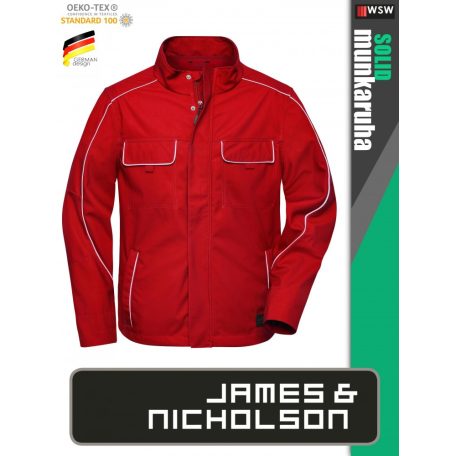 James & Nicholson SOLID RED technikai softshell kabát - munkaruha