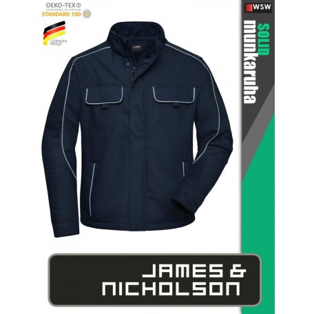 James & Nicholson SOLID NAVY technikai átmeneti softshell kabát - munkaruha