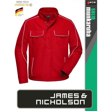 James & Nicholson SOLID RED technikai átmeneti softshell kabát - munkaruha
