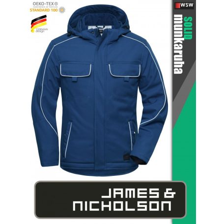 James & Nicholson SOLID DARKROYAL technikai hőtükrös bélelt softshell kabát - munkaruha