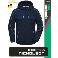   James & Nicholson SOLID NAVY technikai hőtükrös bélelt softshell kabát - munkaruha