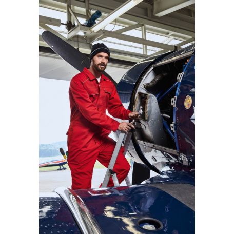 James & Nicholson SOLID RED technikai kopásálló kezeslábas overál - munkaruha