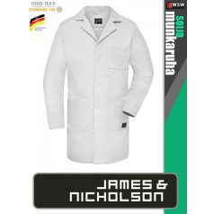   James & Nicholson SOLID WHITE technikai kopásálló köpeny - munkaruha