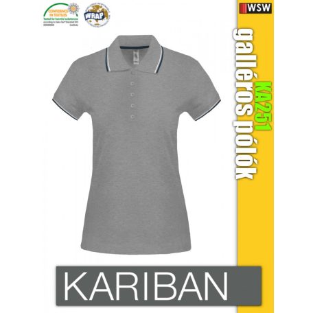 Kariban KA251 női galléros póló - munkaruha