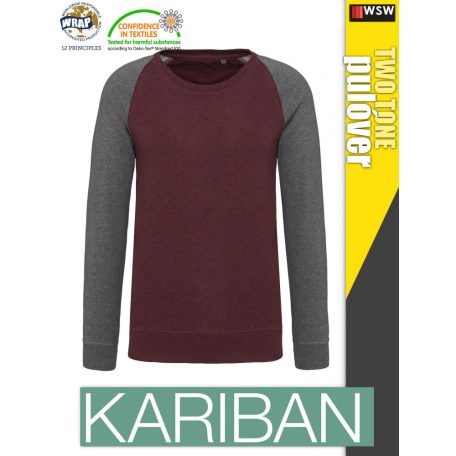 Kariban TWO TONE férfi prémium pulóver - munkaruha