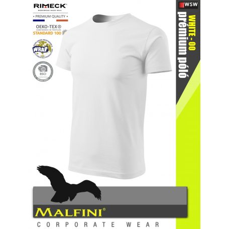Malfini BASIC WHITE 100% pamut prémium póló 160 g/m2 - munkaruha