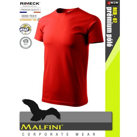 Malfini BASIC RED 100% pamut prémium póló 160 g/m2 - munkaruha