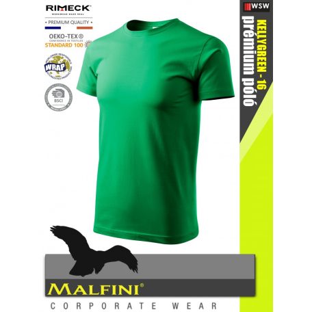 Malfini BASIC KELLYGREEN 100% pamut prémium póló 160 g/m2 - munkaruha