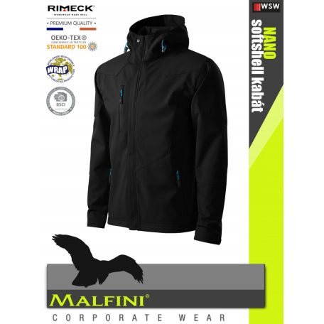 Malfini NANO NAVY prémium férfi technikai softshell kabát - munkaruha