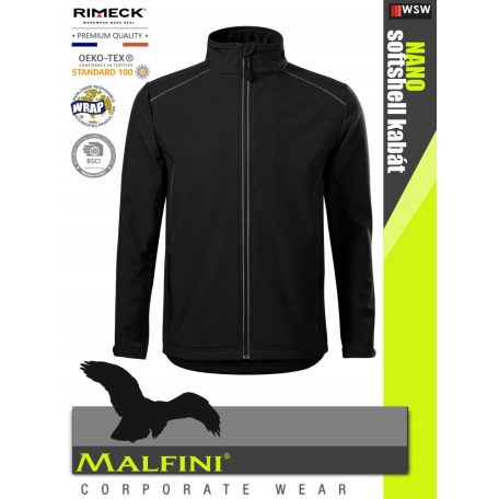 Malfini VALLEY BLACK prémium férfi technikai softshell kabát - munkaruha