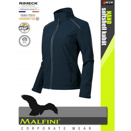 Malfini VALLEY NAVY prémium női technikai softshell kabát - munkaruha