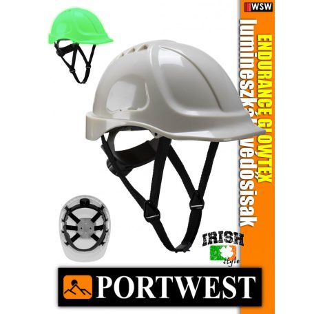 Portwest ENDURANCE GLOWTEX lumineszkáló munkavédelmi sisak - védősisak