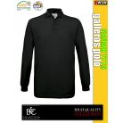 B&C SAFRAN TT LS hosszúujjú galléros férfi póló