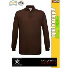 B&C SAFRAN TT LS hosszúujjú galléros férfi póló