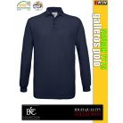 B&C SAFRAN TT LS hosszúujjú galléros férfi póló