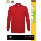 B&C SAFRAN TT LS hosszúujjú galléros férfi póló