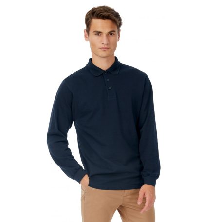 B&C SAFRAN TT LS hosszúujjú galléros férfi póló