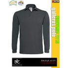 B&C HEAVYMILL TT LS piqué galléros hosszúujjú férfi prémium póló