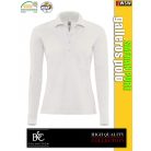 B&C SAFRAN PURE LSL WOMEN hosszúujjú galléros női póló