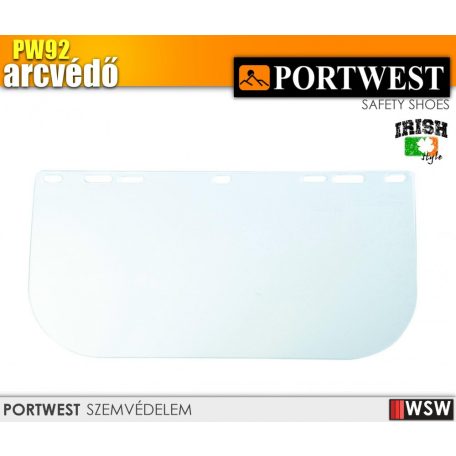 Portwest PW92 arcvédő kiegészítő plexi - védőpajzs
