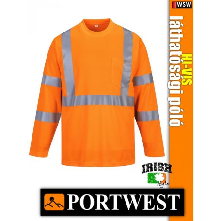 Portwest HI-VIS jól láthatósági hosszúujjú póló - munkaruha
