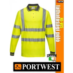   Portwest HI-VIS jól láthatósági lélegző galléros hosszúujjú póló - munkaruha