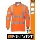 Portwest HI-VIS jól láthatósági galléros hosszúujjú póló - munkaruha