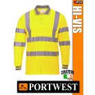 Portwest HI-VIS jól láthatósági galléros hosszúujjú póló - munkaruha