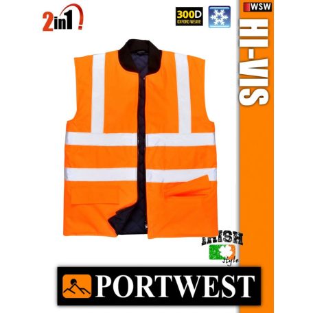 Portwest HI-VIS jólláthatósági bélelt mellény - 2in1