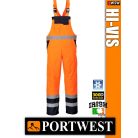 Portwest HI-VIS jólláthatósági bélelt kantárosnadrág - munkaruha