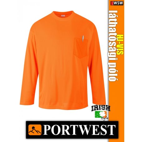 Portwest HI-VIS jól láthatósági hosszúujjú póló - munkaruha