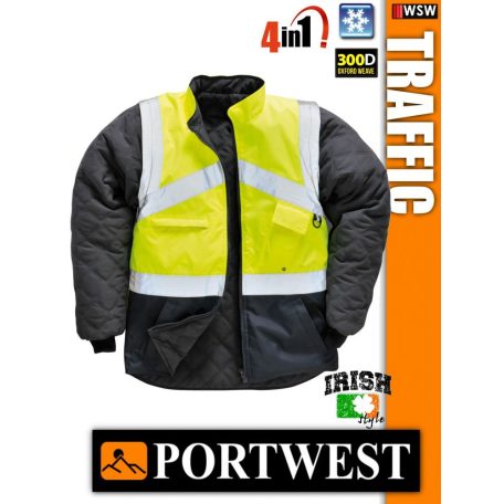 Portwest TRAFFIC jólláthatósági kifordítható kabát - 4in1