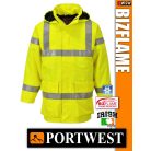 Portwest BIZFLAME Hi-Vis antisztatikus lángálló bélelt esőkabát - munkaruha