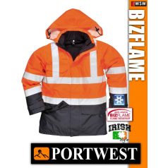   Portwest BIZFLAME Hi-Vis antisztatikus lángálló bélelt esőkabát - munkaruha