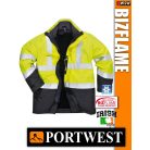Portwest BIZFLAME Hi-Vis antisztatikus lángálló bélelt esőkabát - munkaruha