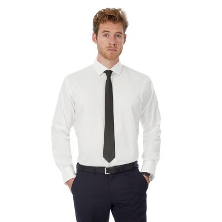 B&C BLACK TIE férfi hosszúujjú ing - munkaruha