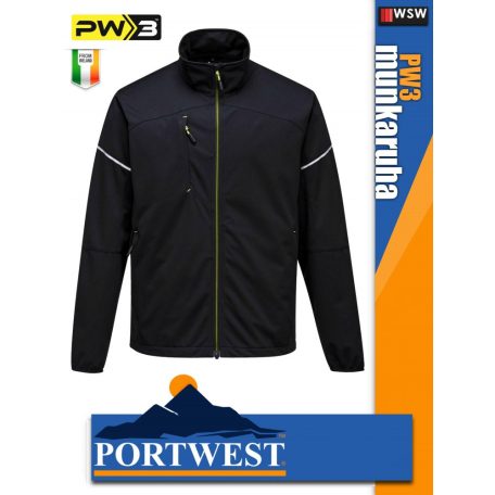Portwest PW3 BLACK softshell munkakabát - munkaruha