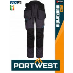   Portwest WX3 MOLEGREY prémium derekas lengőzsebes munkanadrág ajándék térbetéttel - munkaruha