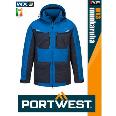 Portwest WX3 STEELBLUE prémium bélelt munkakabát - munkaruha